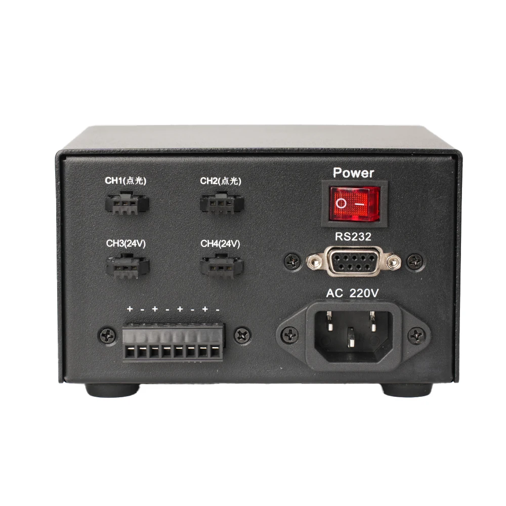 

120W High Power Hybrid Digital Controllers 5VPoint 24V Ring Light Dimmers for Machine Vision Lighting 4 Channels