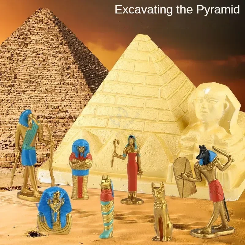 الهرم الاطفال لعبة ديناصور بركان لتقوم بها بنفسك الأحفوري علم الآثار مجموعة التنقيب الهياكل العظمية حفر الجذعية العلوم ألعاب تعليمية للأطفال #5