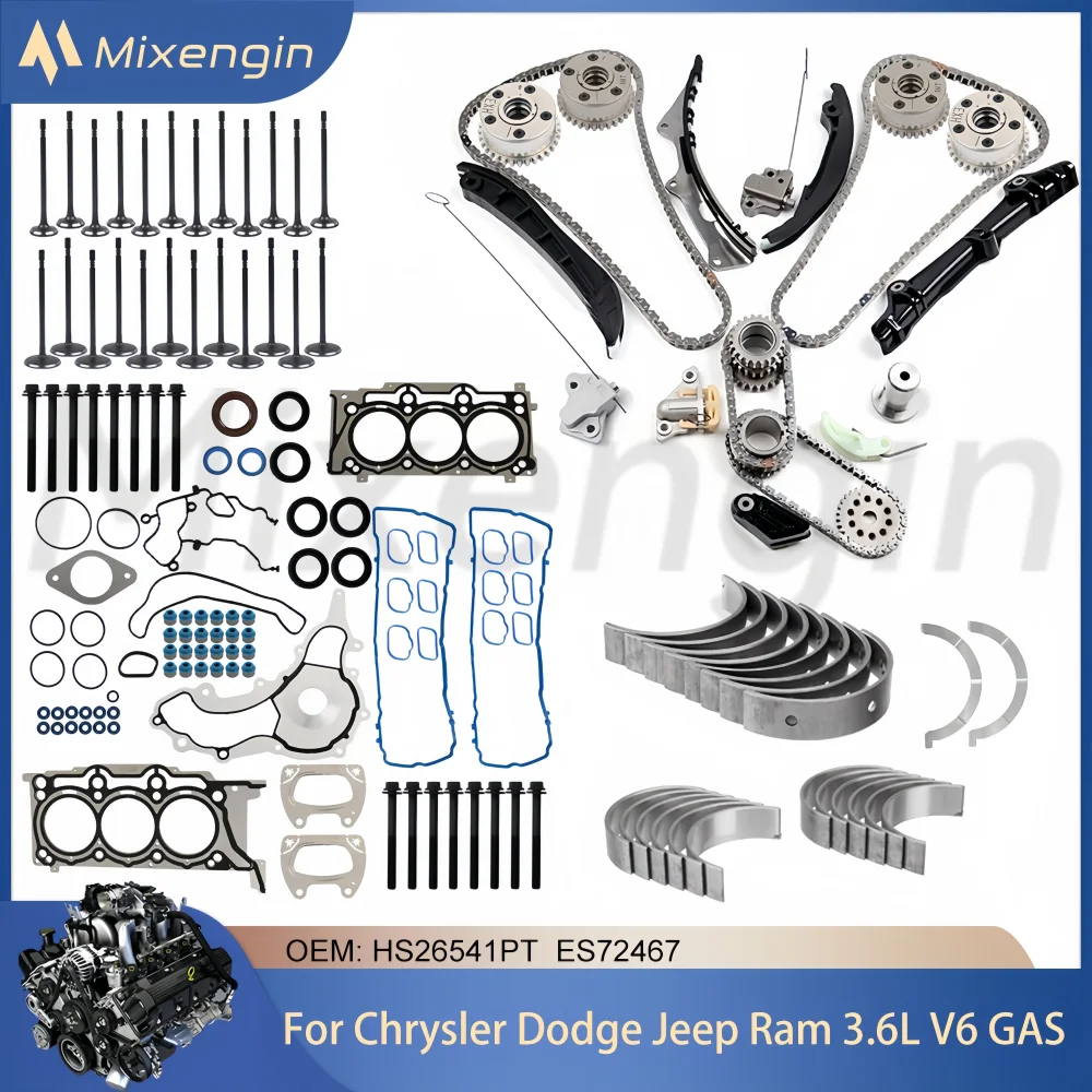 محرك تحمل رئيس طوقا الترباس مجموعة وتوقيت سلسلة VVT عدة صمام ل 11-24 كرايسلر دودج جيب رام 1500 3.6L V6 الغاز HS26541PT