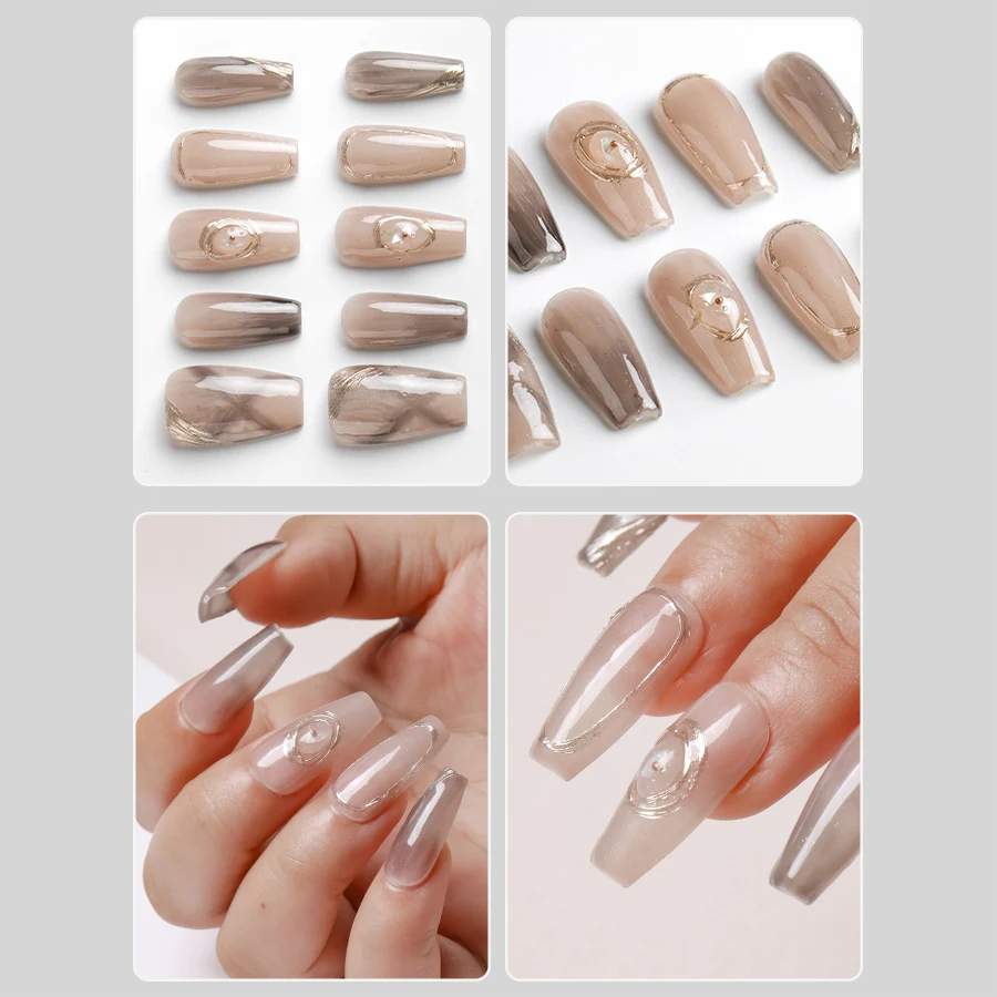 2024 New Light Luxury Private Customization False Nails Acrylic Reusable Press on Nails Advanced Handmade Fashion Enthusiasts