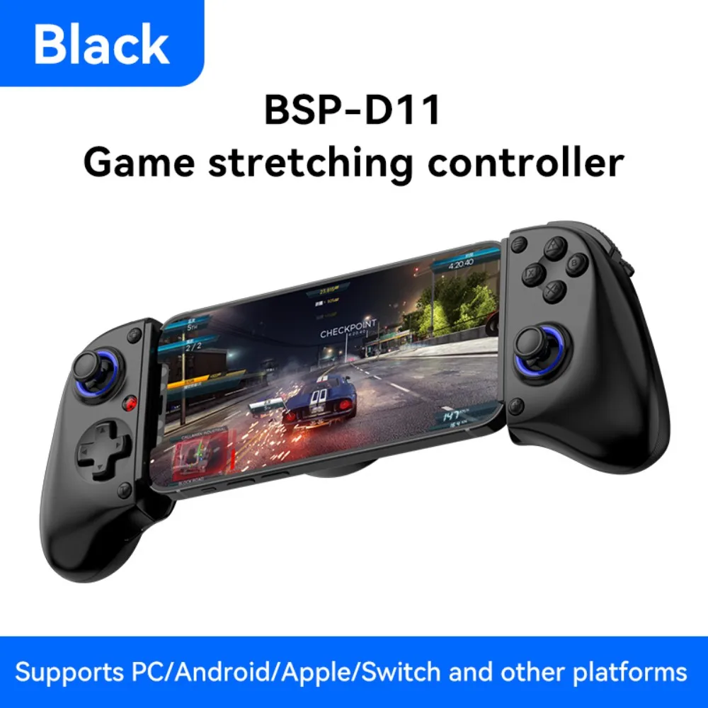 D11 Gamepad Telescopic Mobile Gaming Controller RGB Light  For PC IOS Android  PS Stretch Wireless 3D Joystick Game Controller