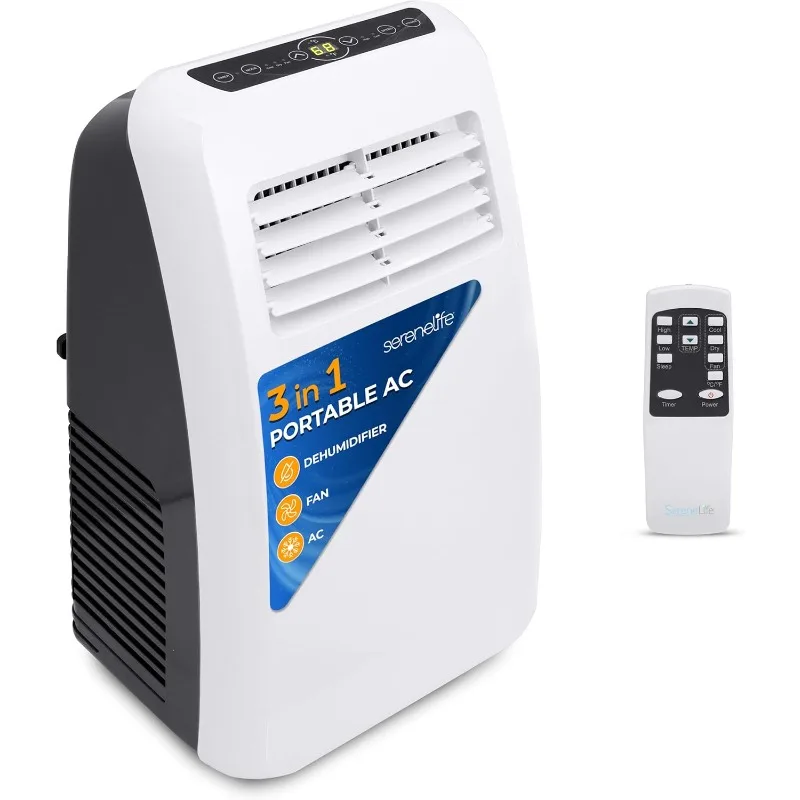 

3-in-1 Portable Air Conditioner with Built-in Dehumidifier Function,Fan Mode, Remote Control, Complete Window Mount Exhaust Kit