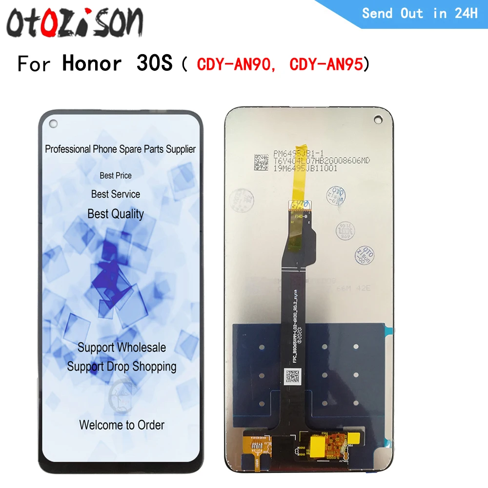 

6.5" Display For Honor 30S CDY-AN90 CDY-AN95 LCD With Frame LCD Screen Touch Panel Screen Digitizer Assembly For Honor30S