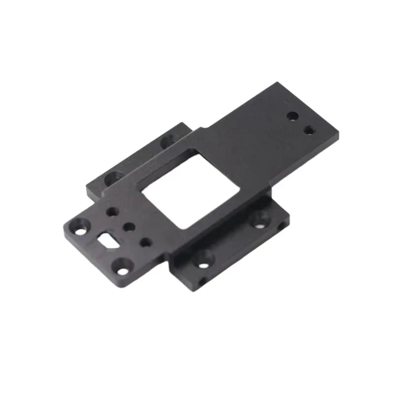 Custom CNC machined aluminum alloy black anodized precision machined porous special-shaped mechanical mounting plate