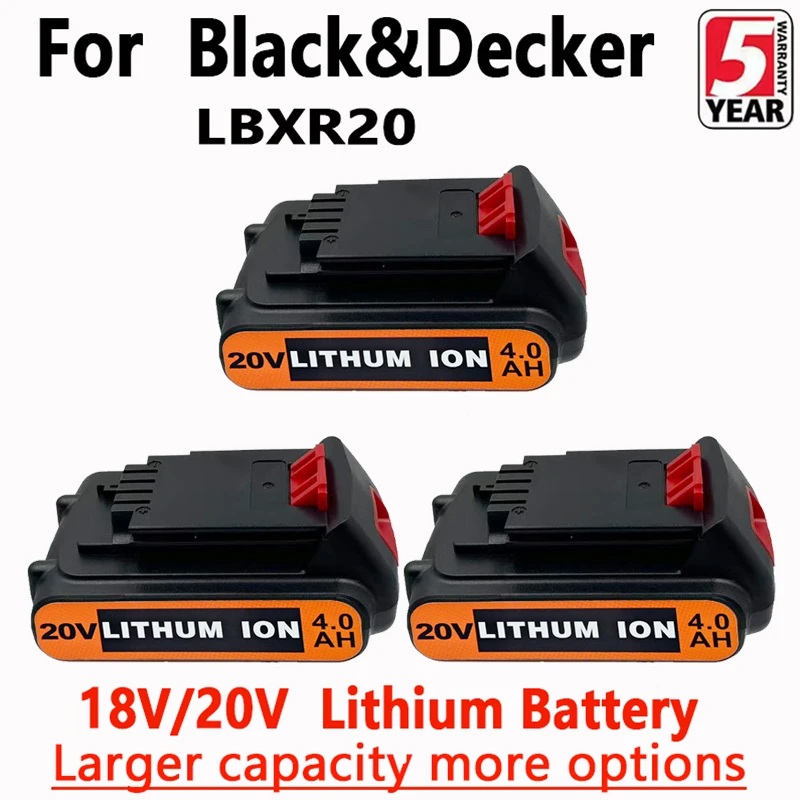 

Big promotion 8.0Ah 18V/20V Replacement Battery For Black & Decker LBX20 LBXR20 LB20 LBXR2020 LBX4020 LB2X4020-OPE LBXR20-OPE