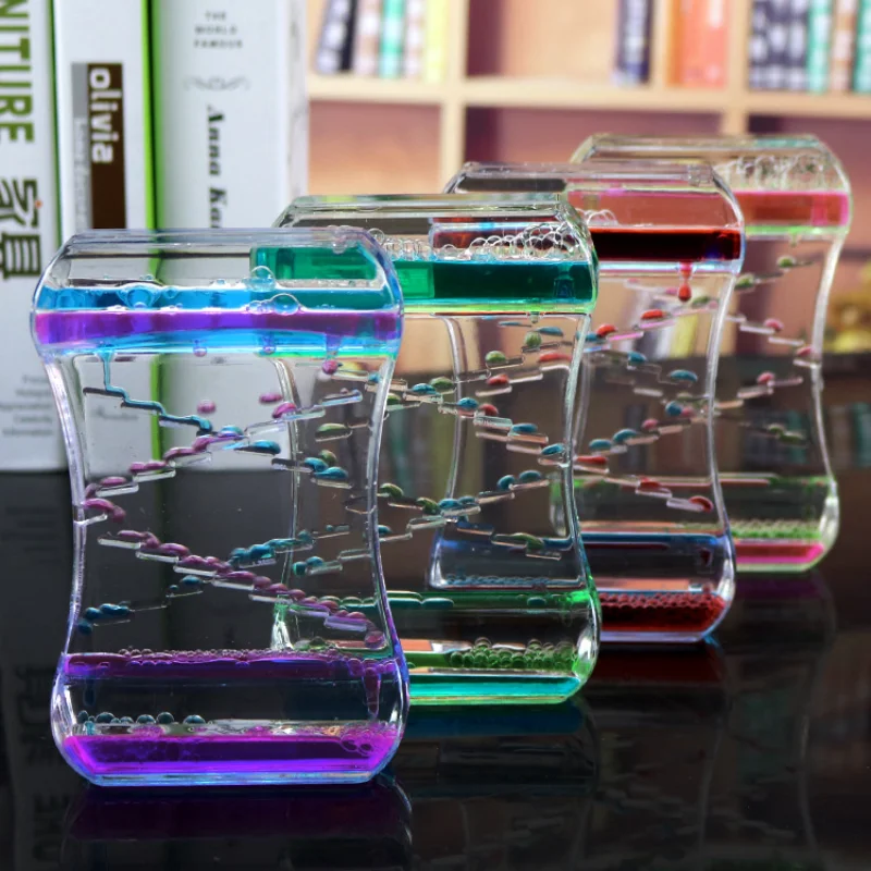 Double Color Floating Liquid Oil Colorful Hourglass Dripping Oil Home Room Decor Desktop Accessories Decor Gift Kids Sand Timer