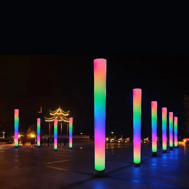 Colorful streamer lamp column Outdoor waterproof LED sensor Internet celebrity music Park scenic spot interactive light