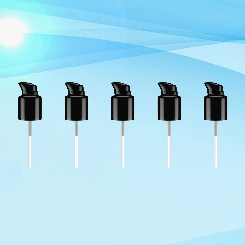 5 Stuks Lotion Pompkoppen Zwart 20 Kaliber 45 Mm Duurzame Vervanging Druk Pompen Fles Accessoires Voor Zeep Crème Emulsie