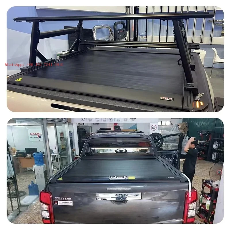 

Hot Selling Product Top-of-the-line hardtop manual roll-up bed cover for 2015+ Navara NP300 double-cab pickup trucks