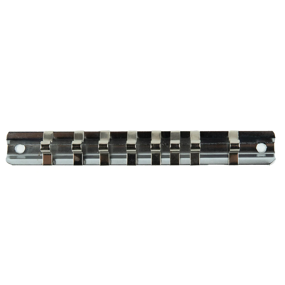 1pc/3pcs Socket Rack Holder 1/4 3/8 1/2inch With 8 Clips On Rail Tool Organizer Storage For Garage And Workshop Use