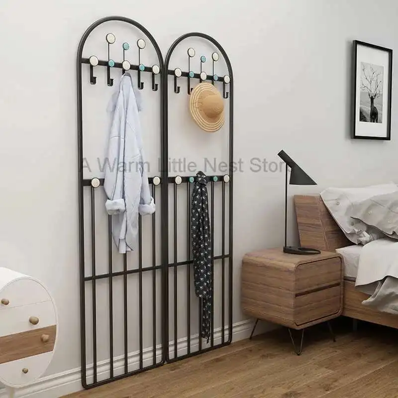Bedroom Library Clothes Rack Bedroom Minimalist Place Saving Floor Clothes Rack Portable Metal Rack Para Ropa Nordic Furniture