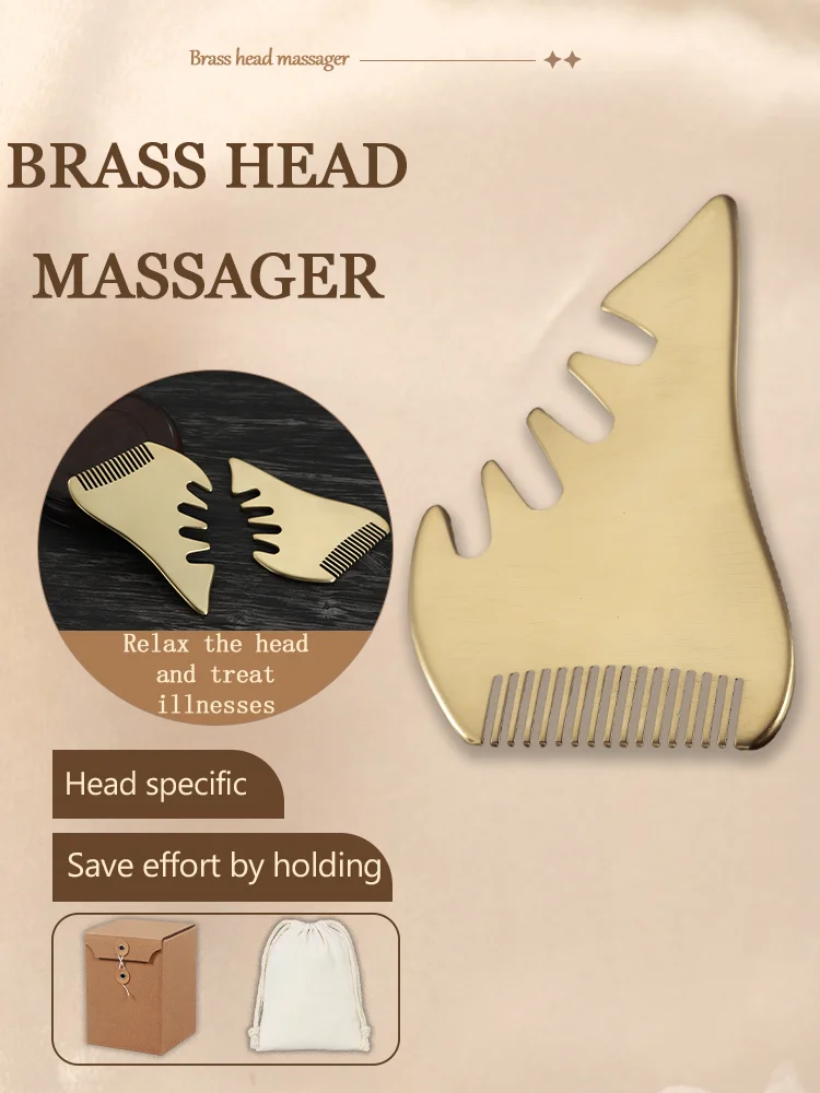 Peigne Double Guasha à dents larges, brosse de massage du cuir chevelu, outil de soin des cheveux, SPA, haute qualité