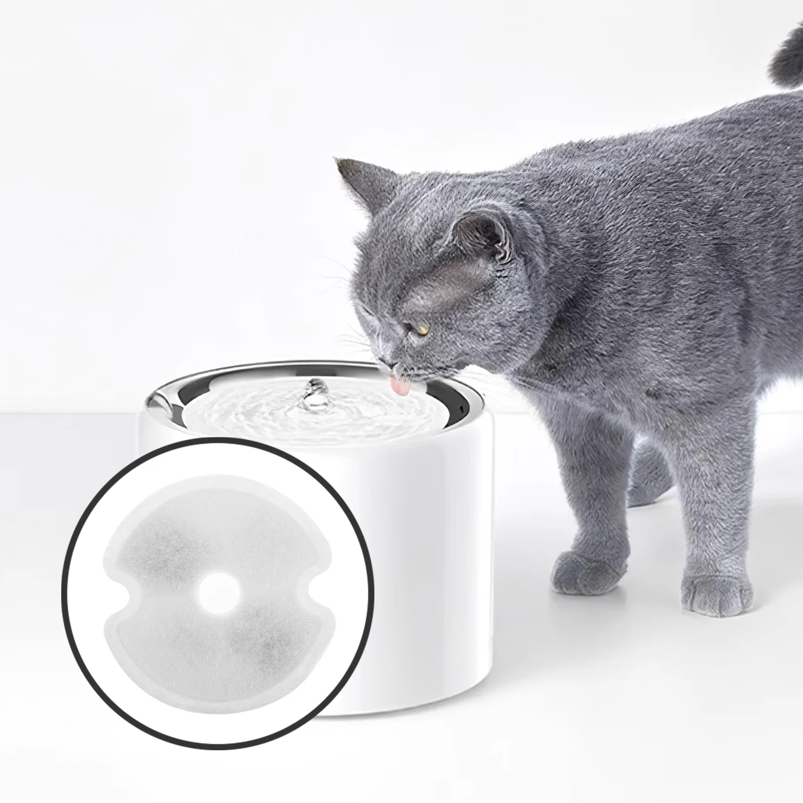 

8Pcs Pet Fountain Filter Replacement Removes Magnesium Calcium Water Cat Water Fountain Parts Household Pet