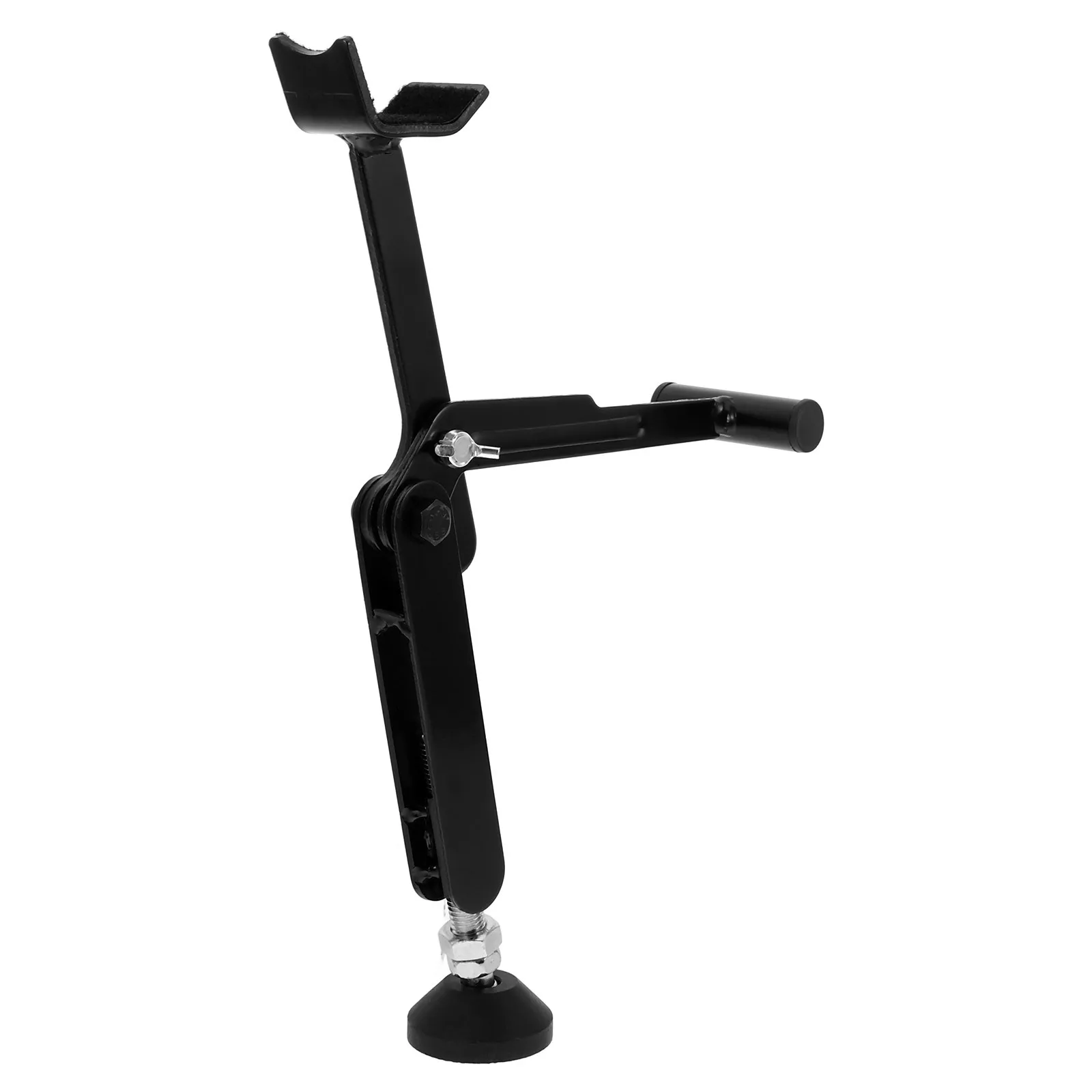 

Motorcycle Wheel Lift Stand Foldable Portable Black for Front Rear Tire Changing Chain Cleaning Maintenance Easy Lifting Stable