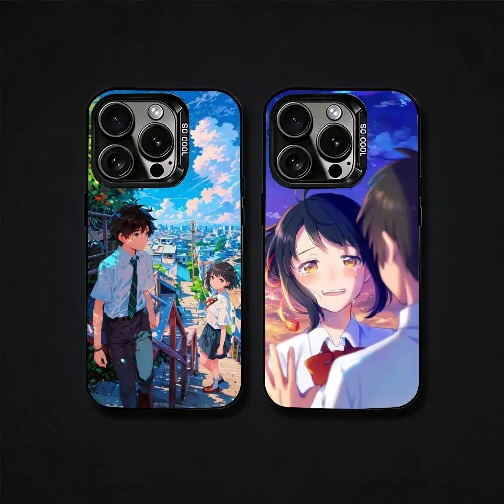 

Anime Your N-Name Phone Case For iPhone17, 16,15,14,13,12 Pro Max Black Candy Matte Shockproof Cover