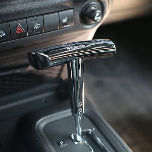 Imagen 2 del producto Para Jeep Wrangler JK Dodge Charger Challenger Compass Ram, mango en T de aleación de Zinc de Metal pesado, perilla de palanca de cambios, piezas de coche, 2012-2017