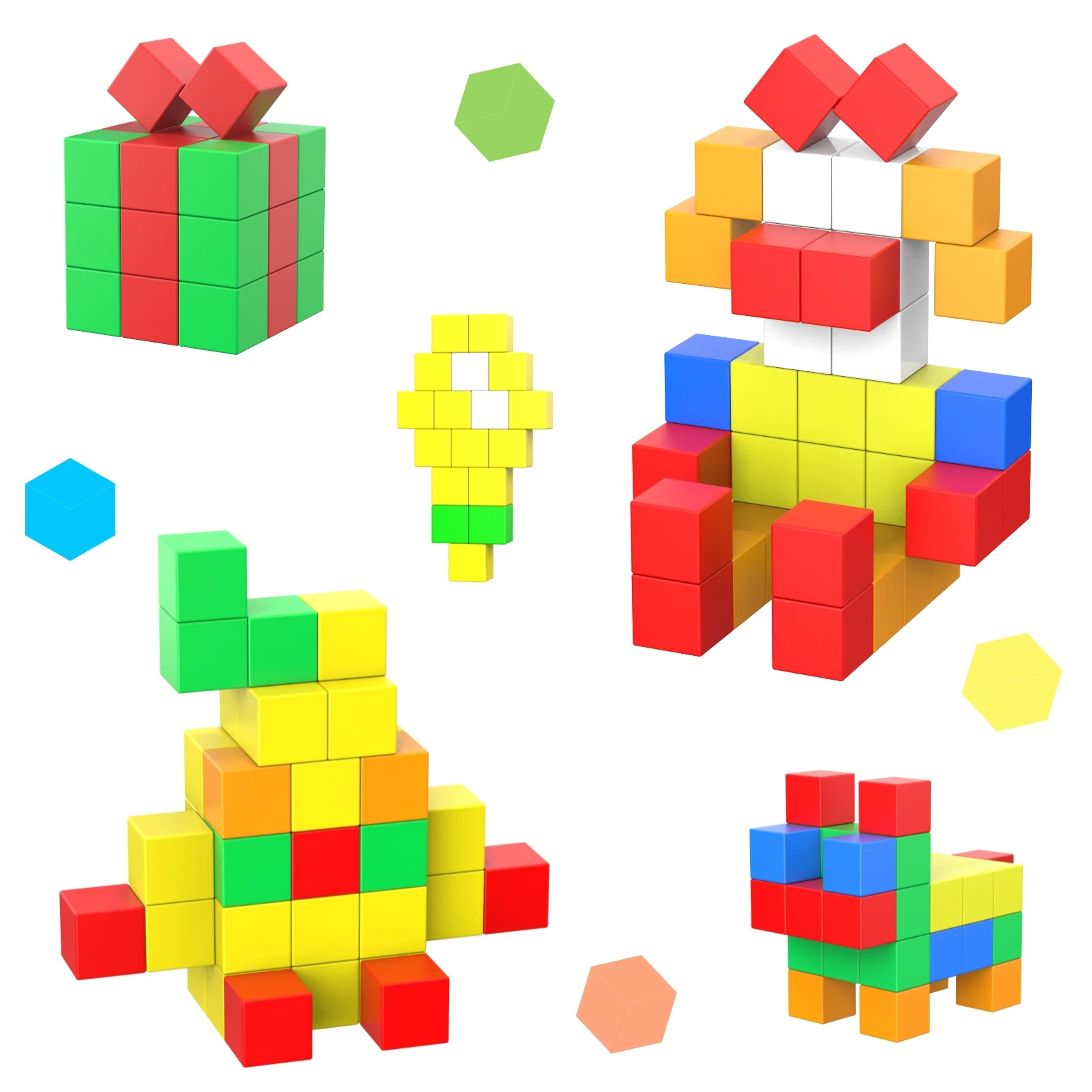 

15PCS 3.3cm Large Cube Magnetic Blocks Educational STEM Toys for 3+ Boys and Girl School Must Have Toys