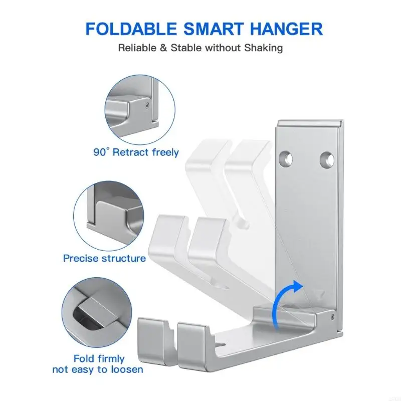 270b 1pc/2pcs Apparto per cuffie pieghevoli per gancio in metallo resistenza per sala da lavoro pulito spazio per