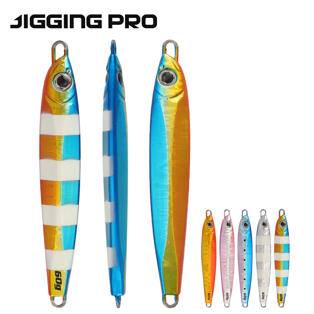 JIGGINGPRO 20g 30g 40g 60g 80g Shore Jigging Casting Jig Micro Metal Jig Fishing Lure Mackerel