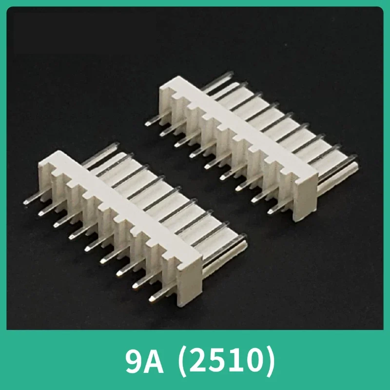 50PCS KF2510 2510-9A 2510-9AW 9Pin 2.54mm Straight Vertical Male Terminal Connector
