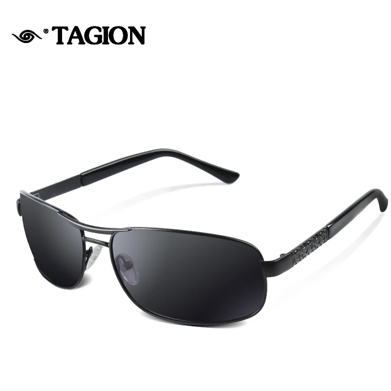 Gafas de sol polarizadas de piloto para hombre, lentes rectangulares de Metal, gafas de sol, UV400, envío directo, 8979