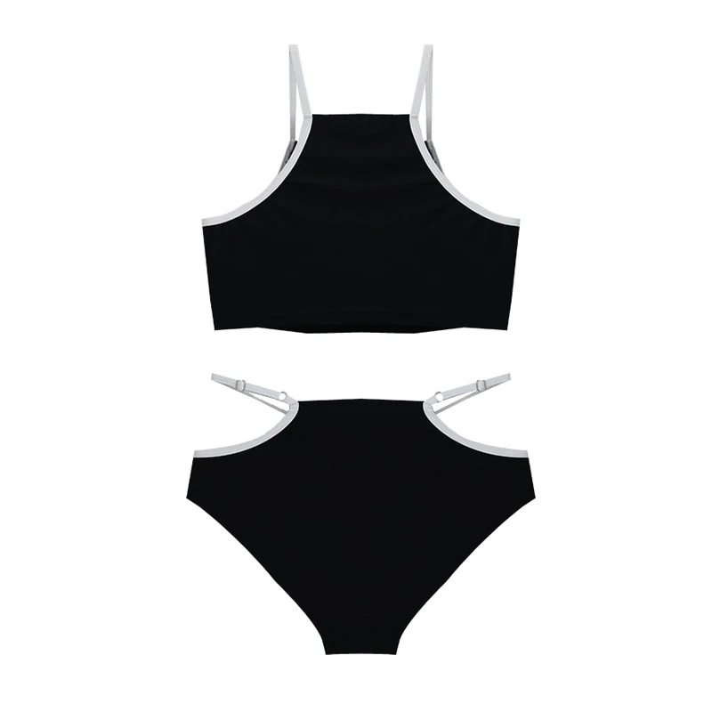 Women Bikini Set High Waisted Black Two Pieces Bathing Suit High Waisted Sexy Swimming Suit 2023 New Summer Beach Wear Maillot