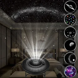 Nieuwe Ufo Led Ster Projector Nachtlampje 8 In 1 Planetarium Projectie Galaxy Starry Sky Projector Lamp Voor Kinderen Cadeau Kamer Decor