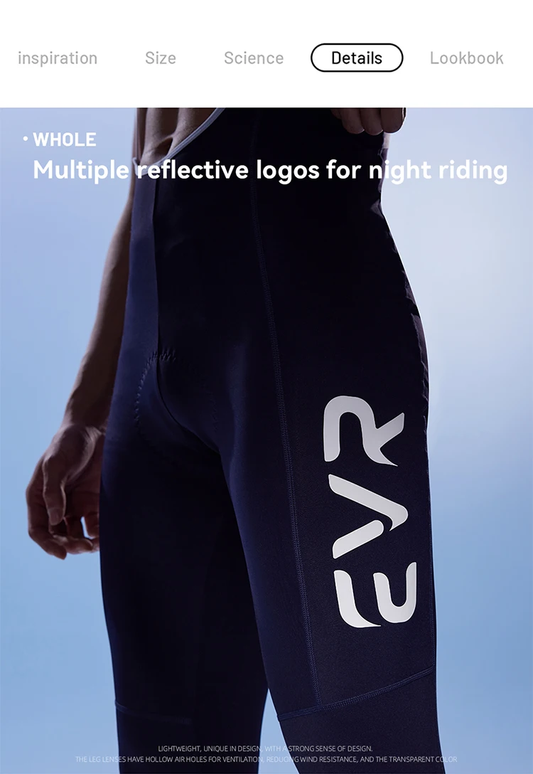 EVR Spring Herren-Radhose mit Doppelpolsterung, atmungsaktiv, schweißabsorbierend, für Rennrad und MTB, Fahrradhose – Detail 6