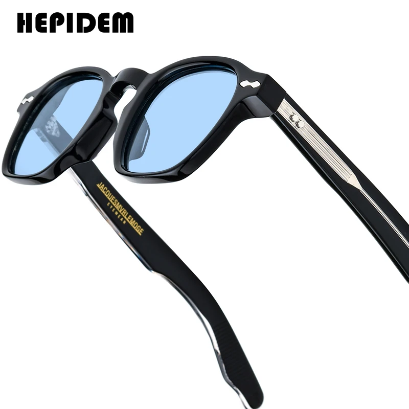 

HEPIDEM Acetate Polarized Sun Glasses Women Johnny Depp Brand Designer Jmm Glasses Thick Square Sunglasses Men G-Dragon RINI-T