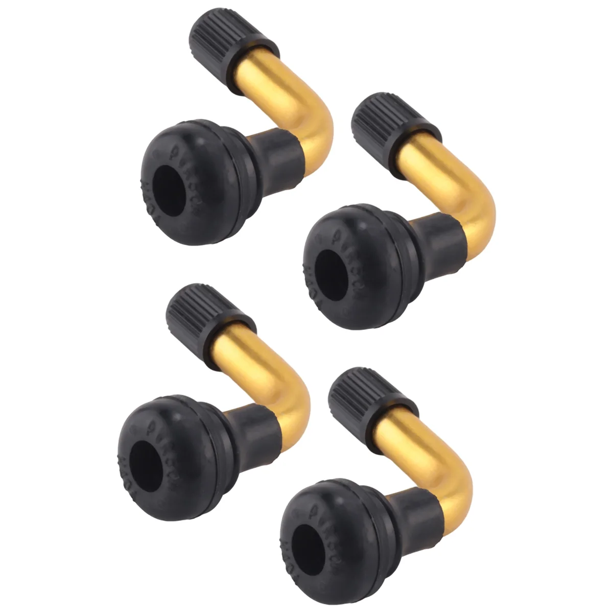 4Pcs Tyre Valves Stem Right Angle Snap-in Rubber 90 Degree Brass for Electric Scooter and Xiaomi M365 Electric Scooter