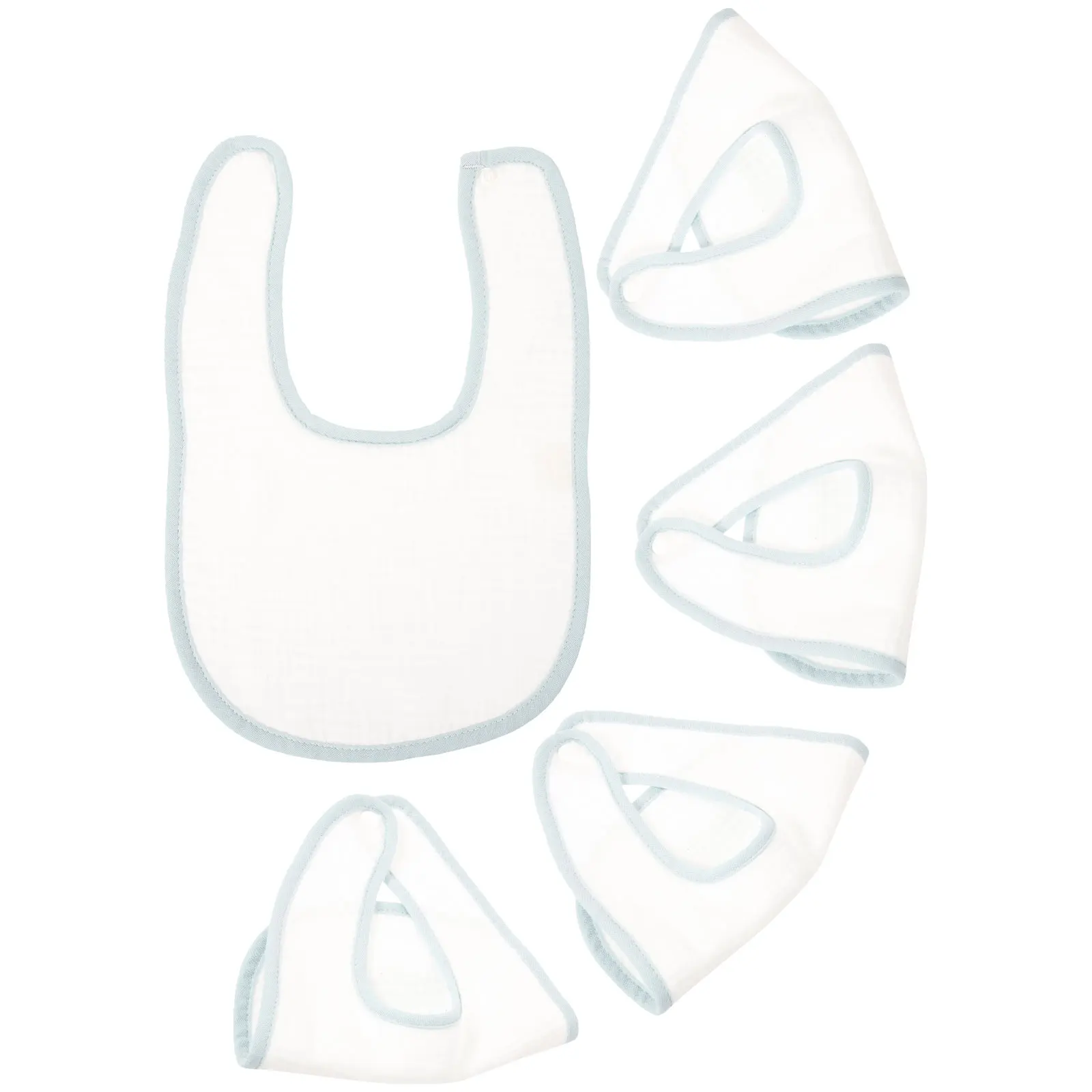 

5 Pcs Girl Bibs Bandana Drool Cotton Feed Newborn Muslin for Drooling s