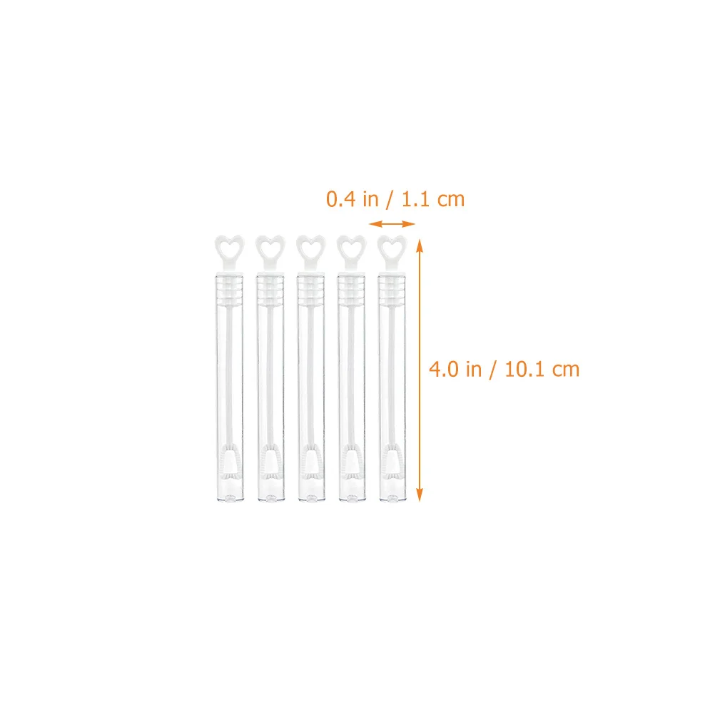 Baguettes à bulles en forme de cœur d'amour, 18 pièces, vides, rechargeables, portables, pour fête d'enfants, mariage, amusant en plein air, eau de savon