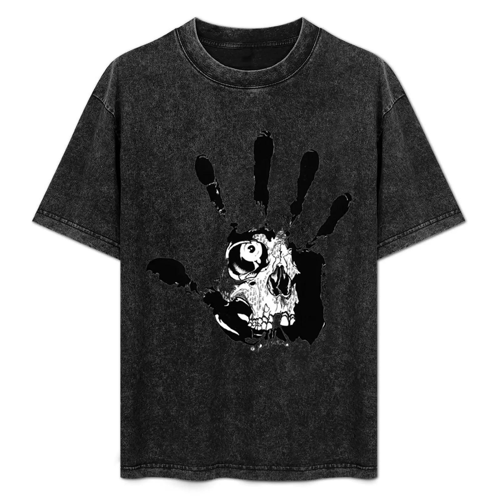Camiseta Pushead Hand of Fear, camiseta informal de manga corta estilo callejero