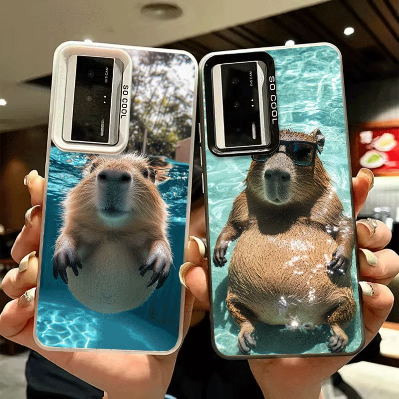 Animal Capybara Cute Soft Phone Case for Xiaomi Redmi 15C 15 14C 13C 12C Poco X5 X6 X7 Pro X3 F8 F7 Ultra M8 13 12 Cover Back Sh