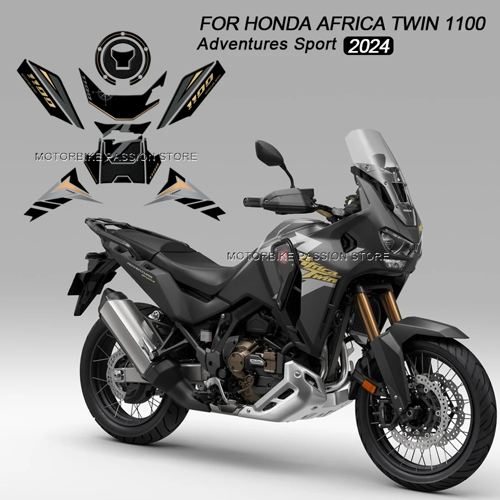 

for Honda Africa Twin Adventures Sports 2024 Waterproof Protective Sticker Motorcycle Guard Stickers 3D Epoxy Resin Sticker
