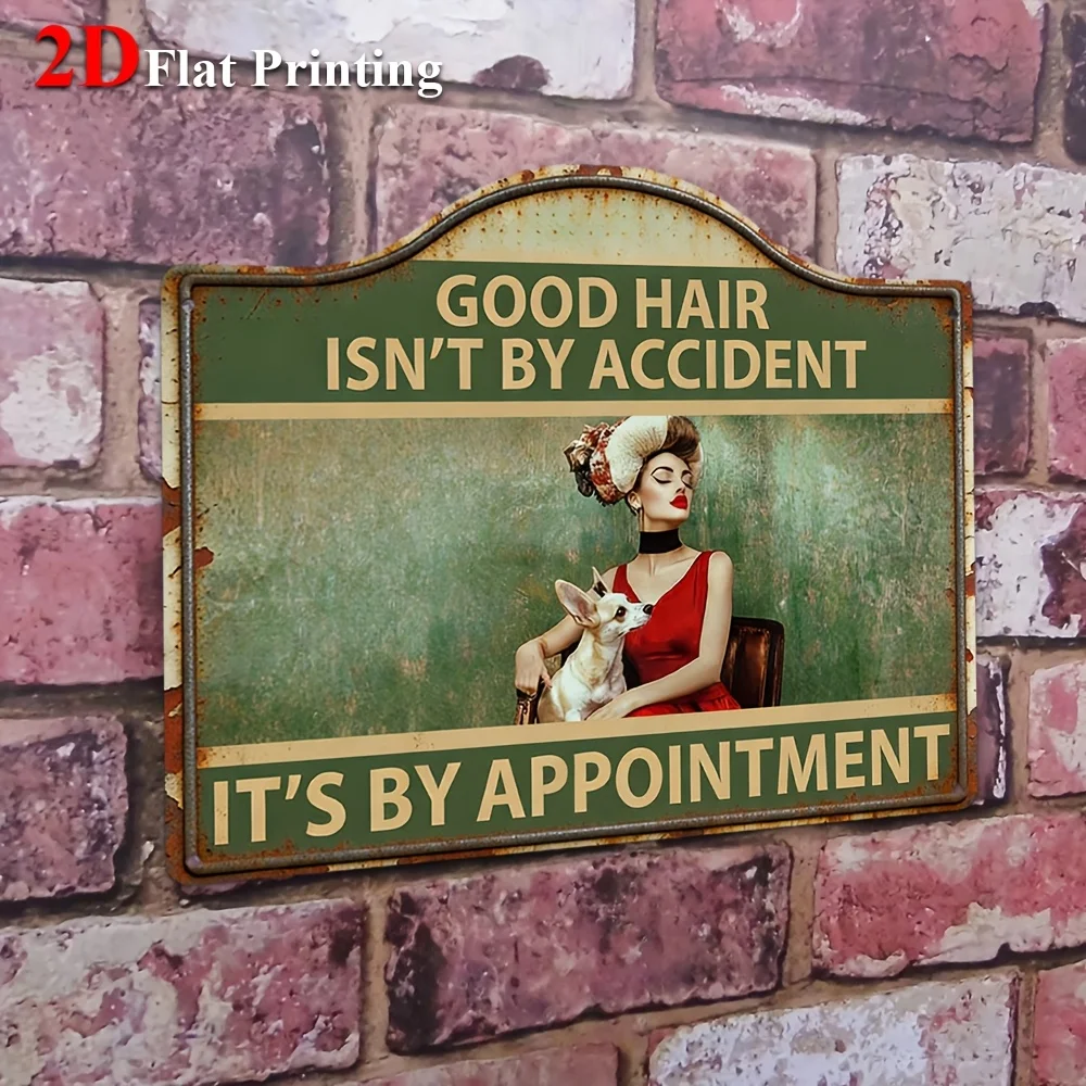 1pc, 2D Flat, Signs Metal Sheet Painting 
