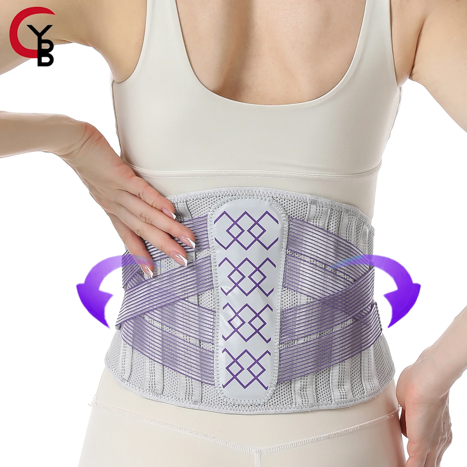 

YANBIGUO Sport Lumbar Support, Breathable Waist Brace Support Strap with Adjustable and Soft Pad for Running,Fitness, Workouts