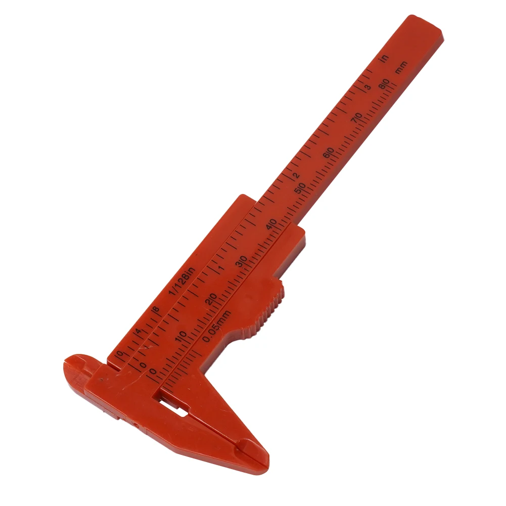 Pinças leves com escala Double Rule, Medição Antiguidades para Carpintaria, Medição Jóias, Plástico, 0-80mm