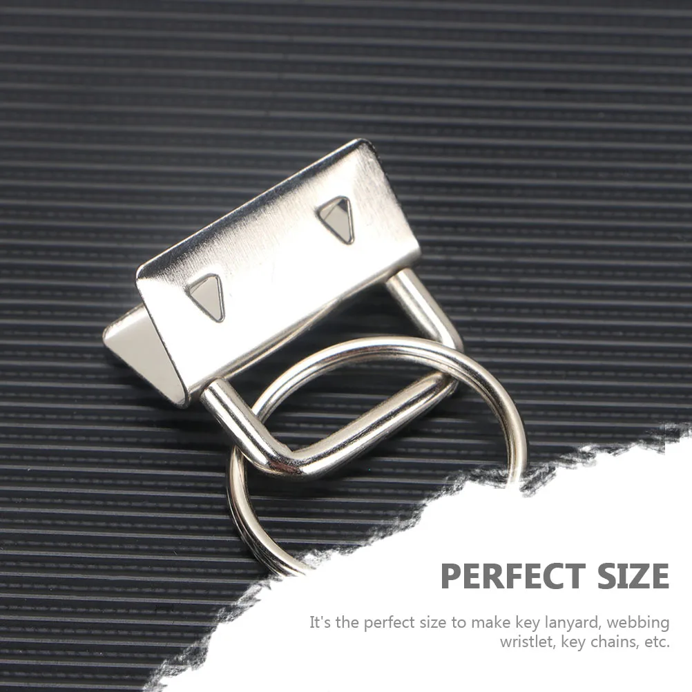 

40pcs Ribbon Clamps Bag Strap Clips Diy Handbag Making Buckles Keychain Fob Set Wristlet Lanyard Hardware Tools Jewelry Cord