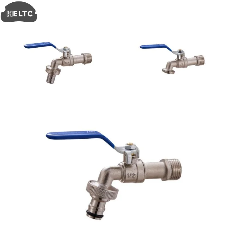 1 Piece Bathroom Faucet Blue Industrial And Home Irrigation Zinc Alloy Garden Bibcocks With Dual Nipple Outdoor Balcony Faucet