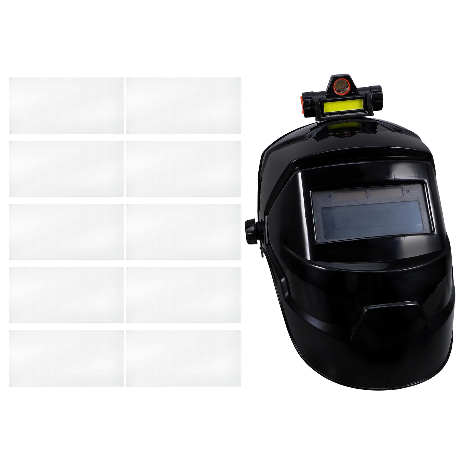 

1Set Welding Protective Mask Hood Headlamp Low Light Welding Safety Gear with Replacement Protective Sheets