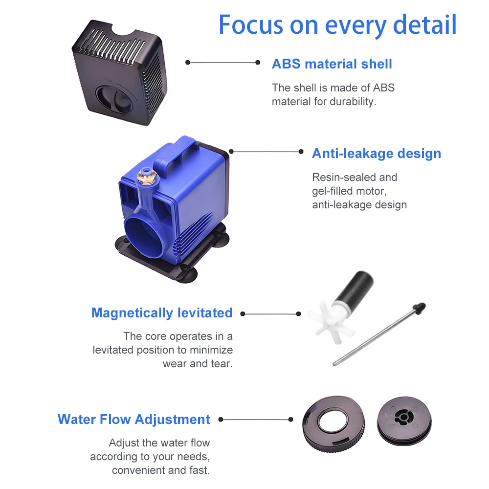 水ドリルウォーターポンプ 220V 水冷水中ポンプ彫刻機冷却ポンプ水産養殖循環水ポンプ