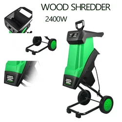 50L Electric Wood Shredder Electric Crusher Garden Tool Multifunctional Shredder of Branches of Leaves Wood Crusher 2400W