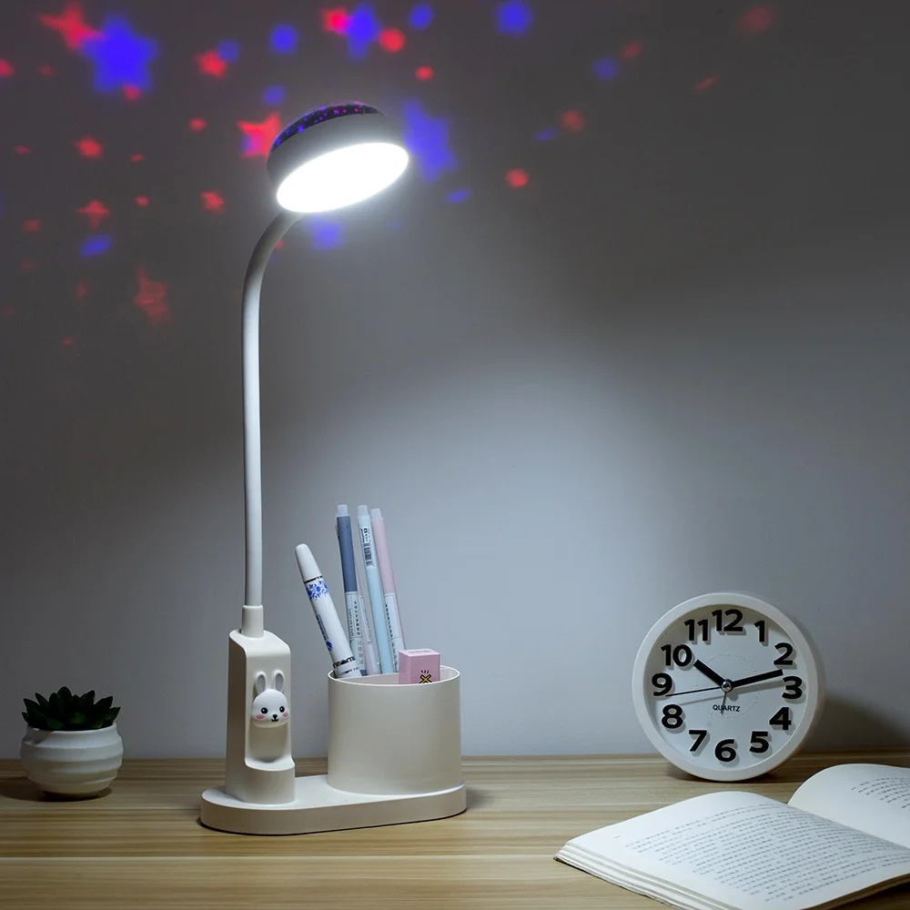 Pencil Holder Lamp Creative Multi-function Portable 2000 Ma Battery Phantom Home Lighting Penholder Lamp Eye Abs