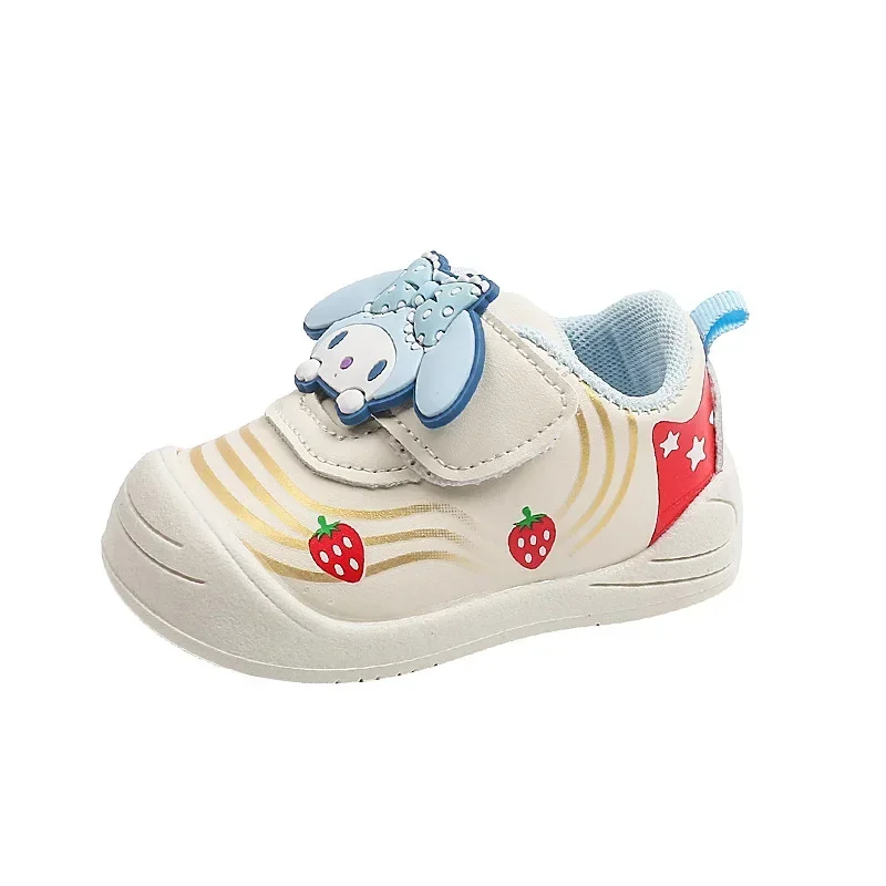 Sanrio Children\'s Casual Shoes Cute Kuromi Baby Girls Soft Soled Anti-slip First Walkers Kids Outdoor Shoes Shoes for 0-3Years