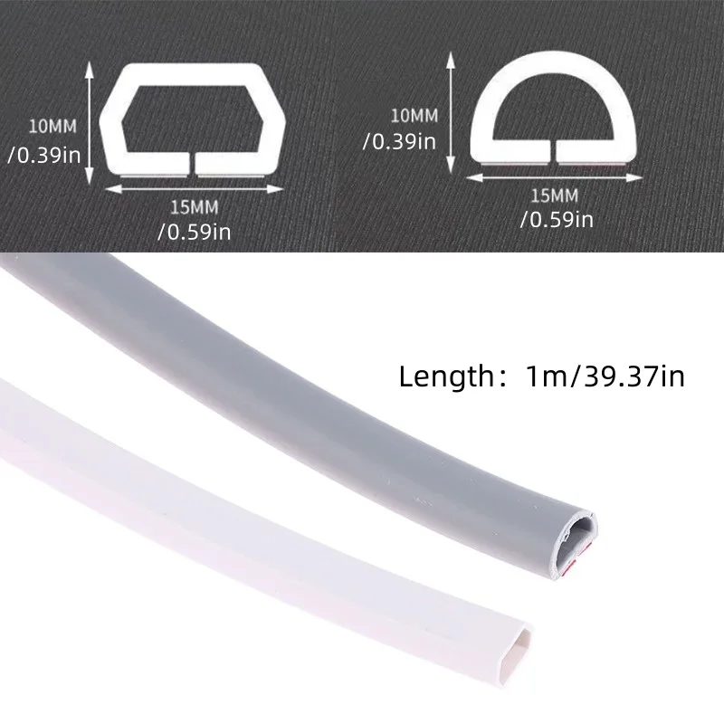 Wiring Duct Floor Cord Cover for Extension Cords Self Adhesive Wall Cable Concealer Flexible Cable Hider Cover Wire Protector