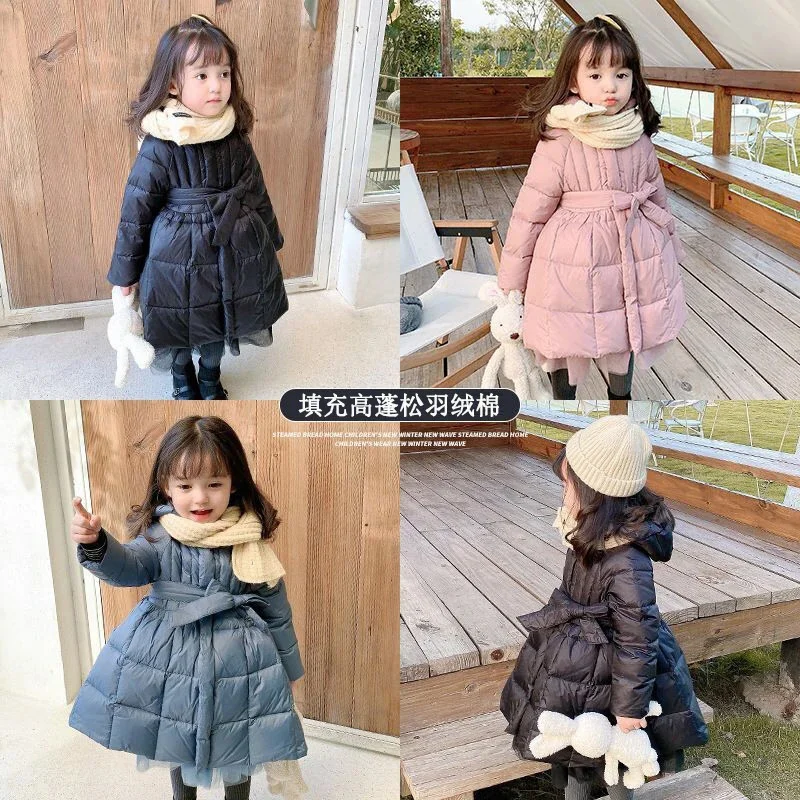 Baby's Kids Girls Down Jacket Coat 2025 Beautiful Warm White Duck Down Thicken Winter Autumn Outerwear Hooded Children's Clothin