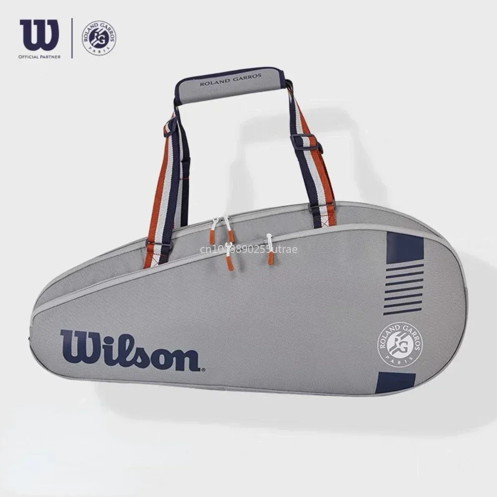 Wilson Team 3/6PK Roland Garros Bag WR8019101001 Unisex Bags grey Two main compartments Adjustable shoulder strap padding