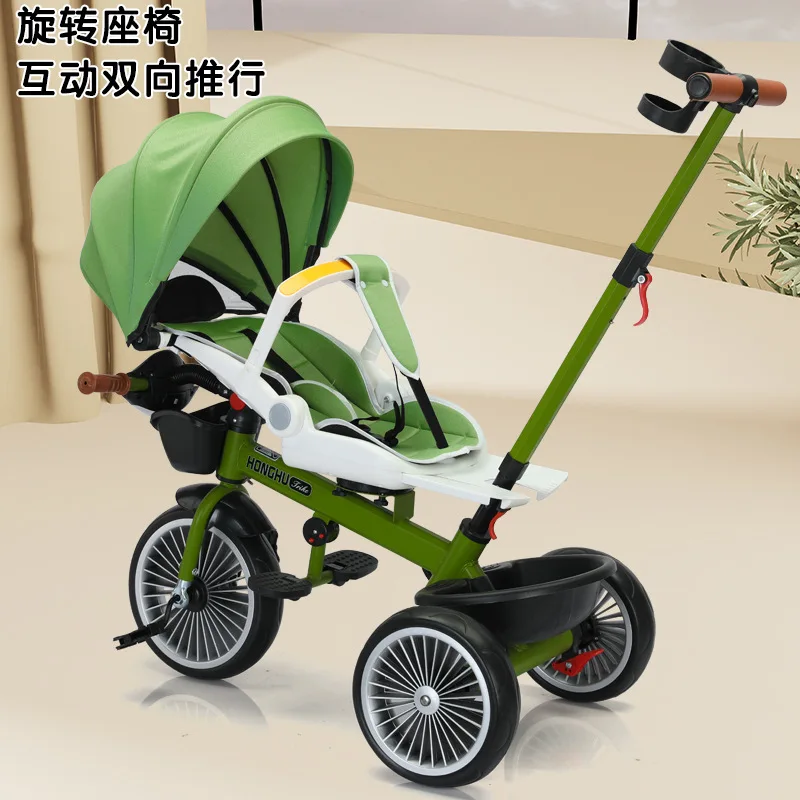 New multi-functional four in one 1-6 year old children's tricycle with rotatable and reclining function trike