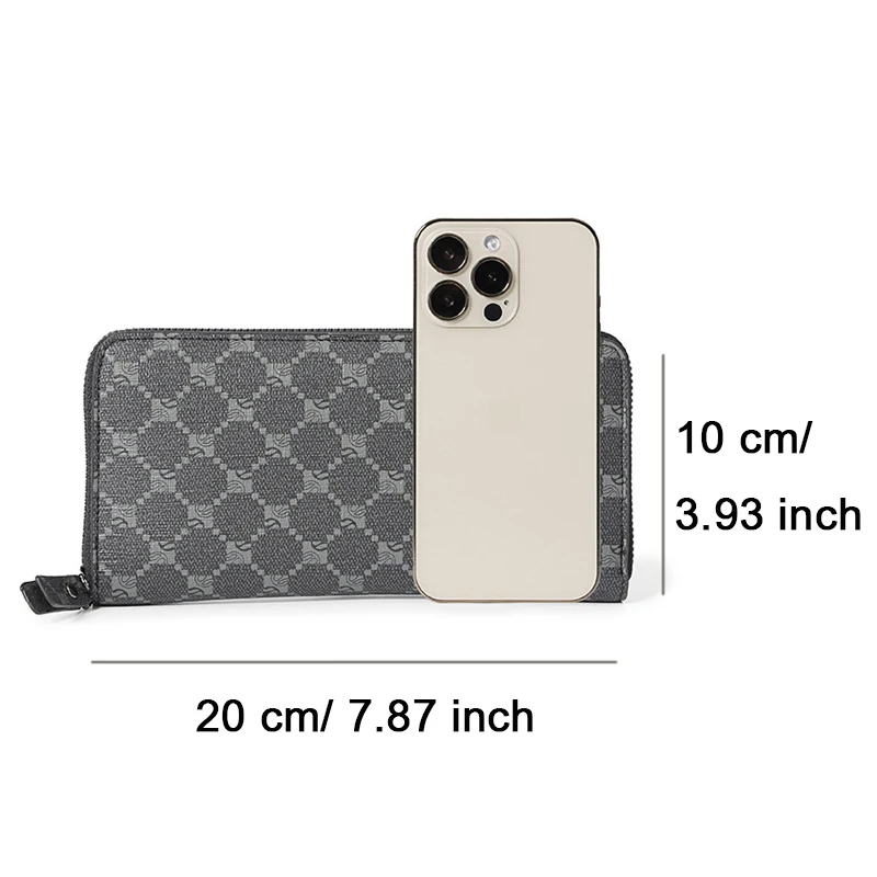 New Designer Long Men Wallet and Clutch Purse for Man Bag Luxury Brand Male Wallet Women Zipper Credit Card Holder Phone Bag